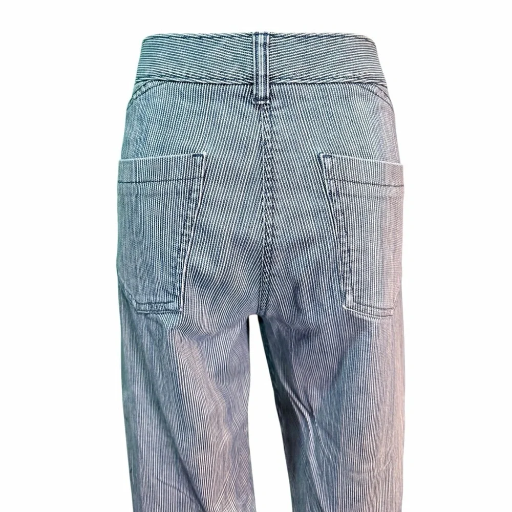 Theory ‘Laurice / Bretagne’ Blue & White Railroad Stripe Skinny Jeans Size 10